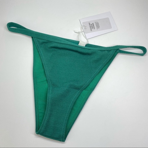 Twiin Zen High Rise Tanga Bikini Bottom in Emerald - Picture 2 of 7